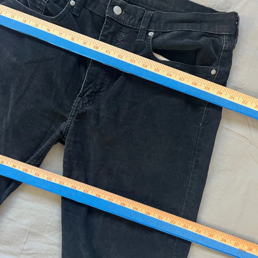 LEVI'S 502 Corduroy Pants Mens Size 36x29 Taper Fit‎ Dark Wash Cotton Blend